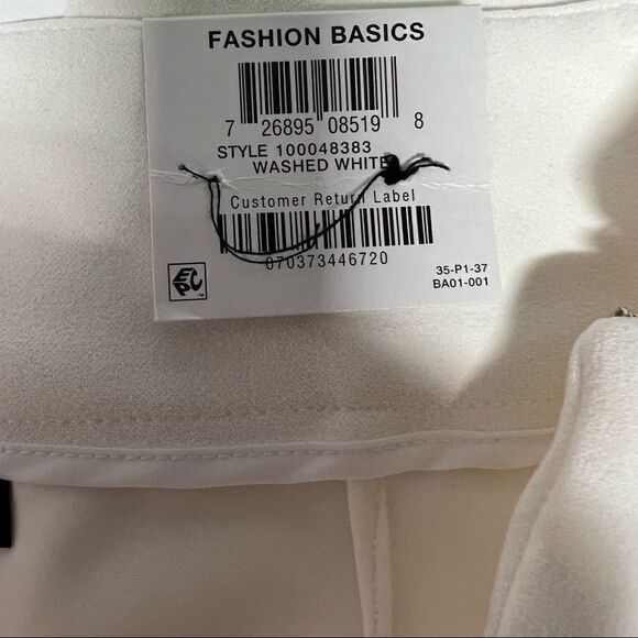 INC Pants High Rise Wide Leg Washed White Side Zipper 8 Women’s - Picture 15 of 16